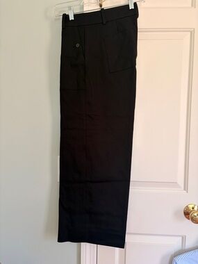J. Crew Black Wide-Leg Chinos